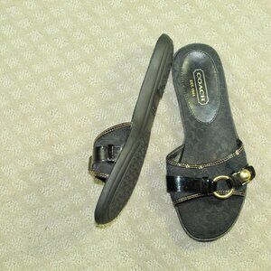 Coach Katey Women's Size 7.5 Black Slide Sandals
